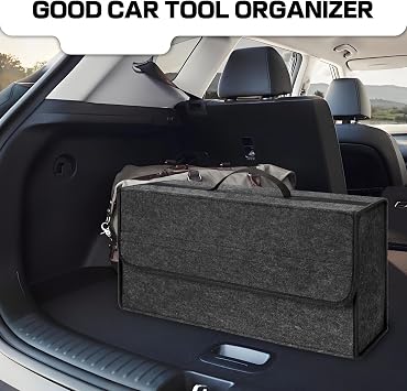 Car Boot Organiser Bag, Foldable Car Boot Organiser Storage with Lid (1Pc)