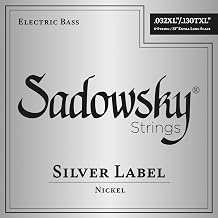 Sadowsky Silver Label Bass String Set, Nickel, Taperwound, Extra Long Scale 35 Inches - 6-String, .032-.130