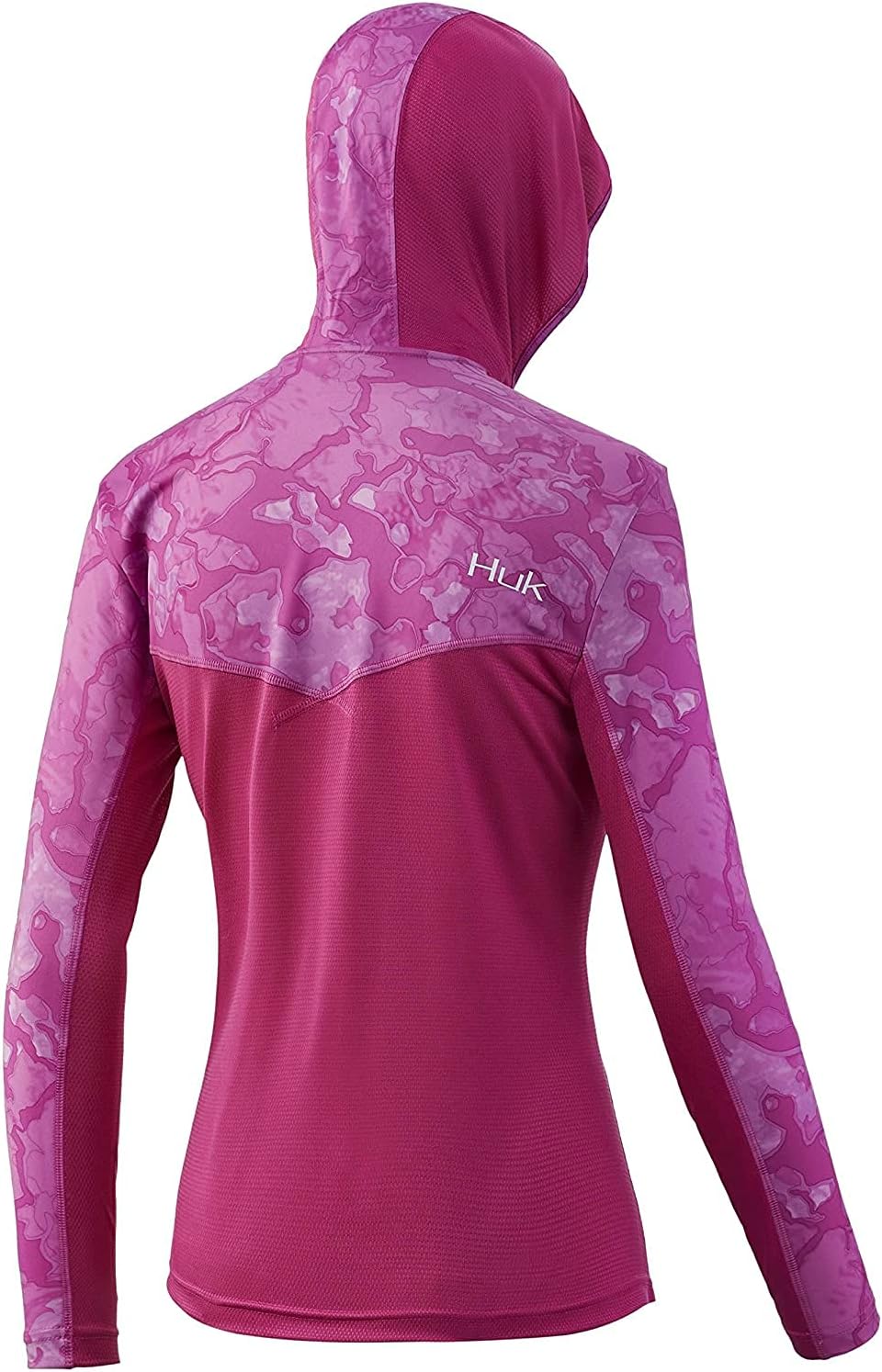 HUK Women's Subphantis Icon X Camo Hoodie | Long-Sleeve Performance Shirt with UPF 30+ Sun Protection & Moisture Transport