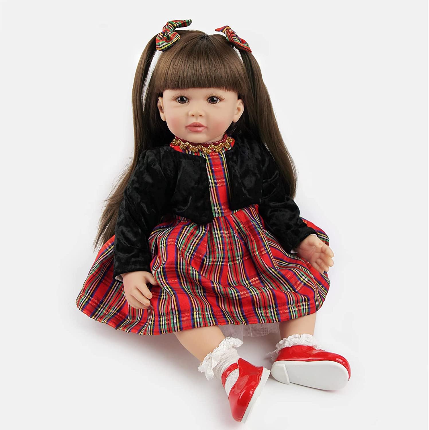 lalka Reborn 60 cm - 24 cale Reborn lalka Reborn lalki dziewczyna Silikonowa reborn niemowlęta lalka Baby Doll tkanina ciała realistyczna lalka niemowlęca realistyczne reborn lalki dziewczynki