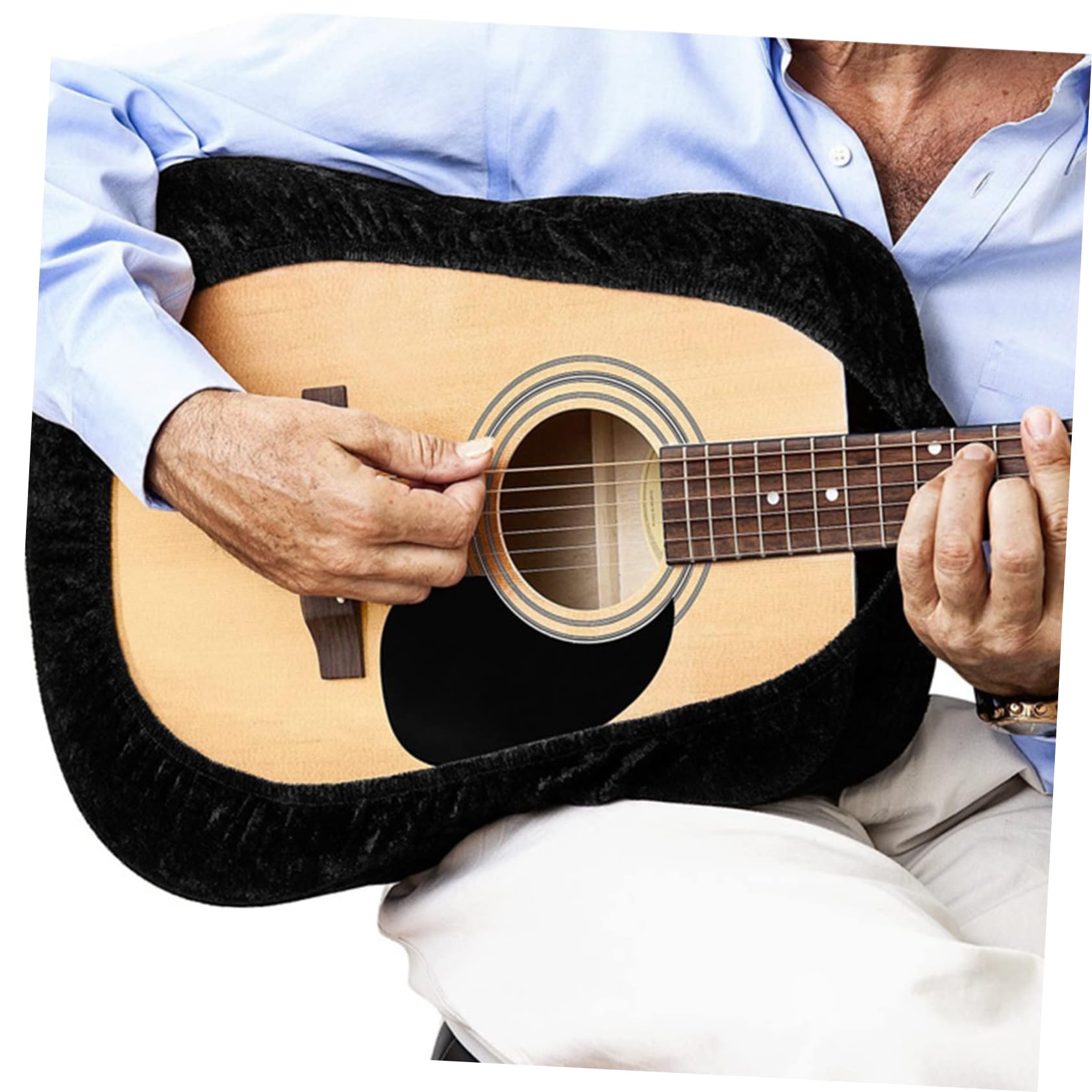 Funda Protectora para Guitarra Acústica Negro, Diseño Simple y Elegante, Material Antiácaros y Polvo, Adecuado para Uso Práctico y Diario