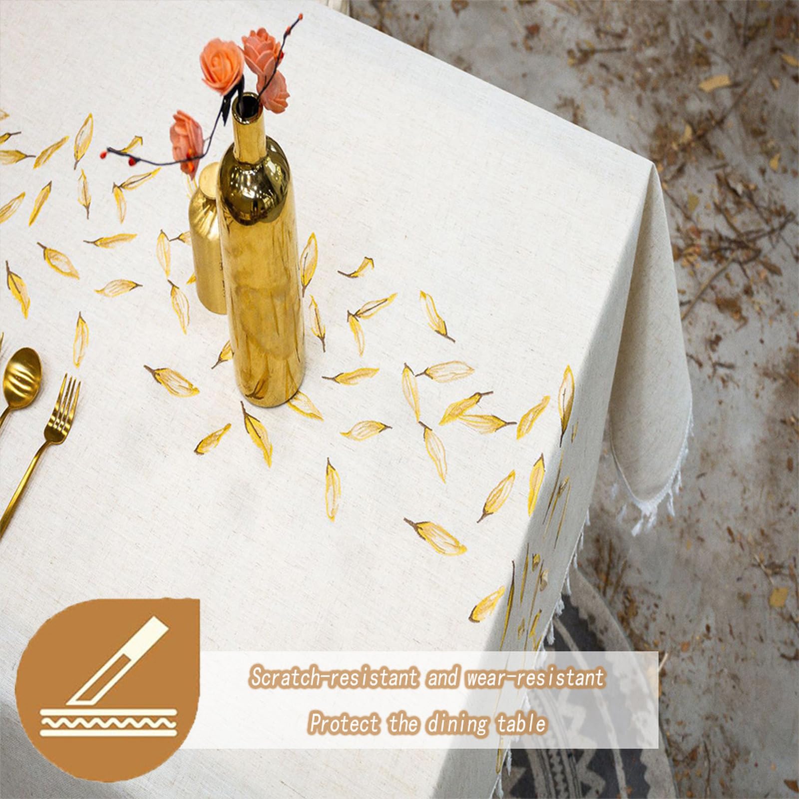 Tovaglia impermeabile, 140 x 300 cm, con nappe, tovaglia versatile in stile country per sala da pranzo, cucina, buffet e campeggio, elegante decorazione da tavolo