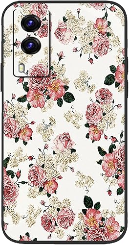 Funda para Vivo V21e 5G, carcasa protectora de silicona flexible de TPU negra antiarañazos suave para Vivo V21e 5G (6.44 pulgadas) - LLM1