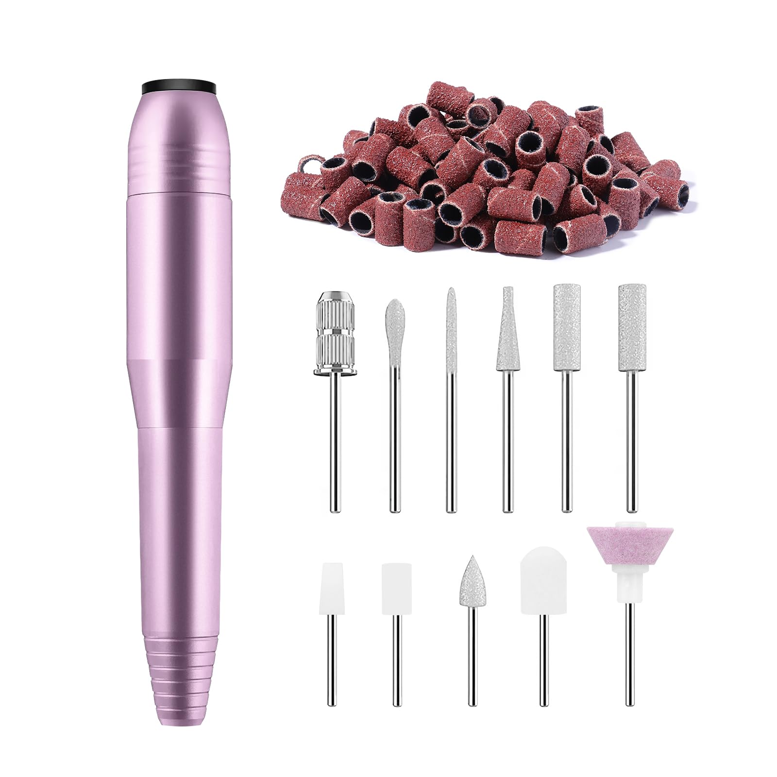 AiQInu Lima Electrica Uñas , Torno para Uñas Profesional, Torno para Uñas para Manicura Acrílica, Uñas de Gel, Manicura Pedicura Pulido Forma Herramientas