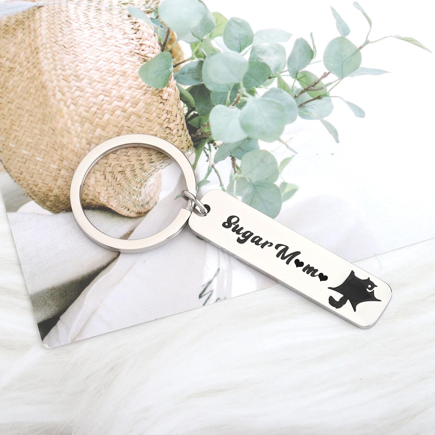OKEYCH Sugar Glider Gift Keychain SugarGlider Mom Jewelry Sugar Lover Gift image 2