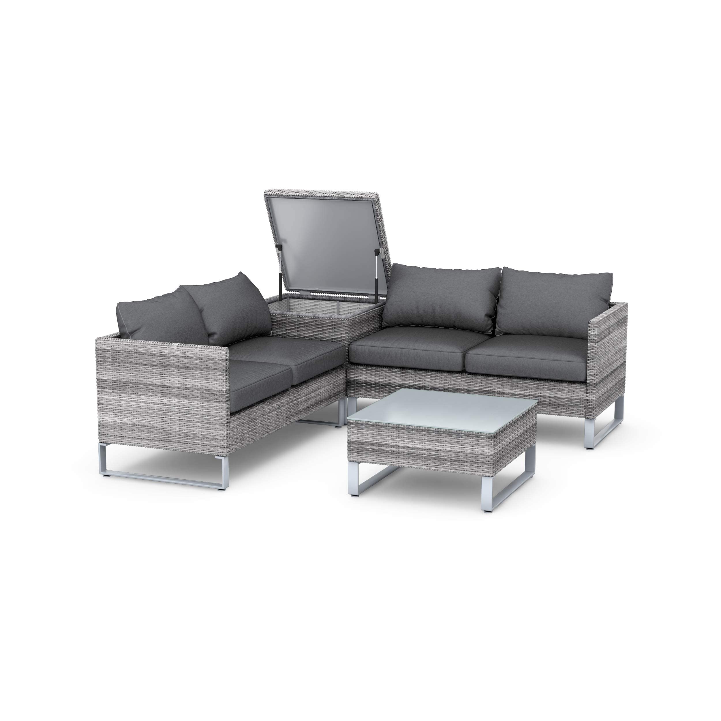 BillyOh Rattan Corner Sofa Garden Furniture Set 4 Seater Set with