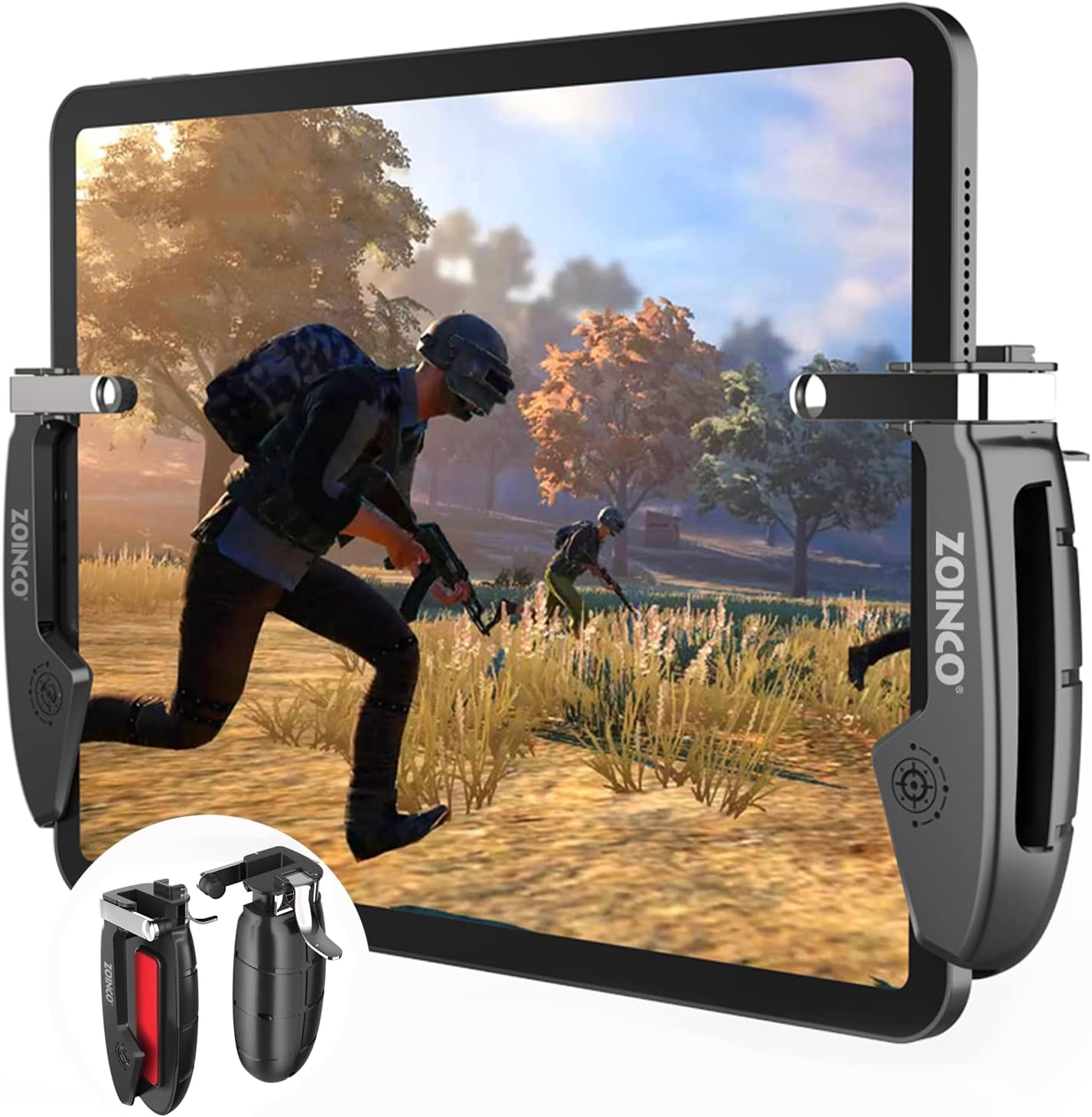 Mobile Game Controller for iPad/Tablets, Zoinco ZC95 Shooter Fire Aim