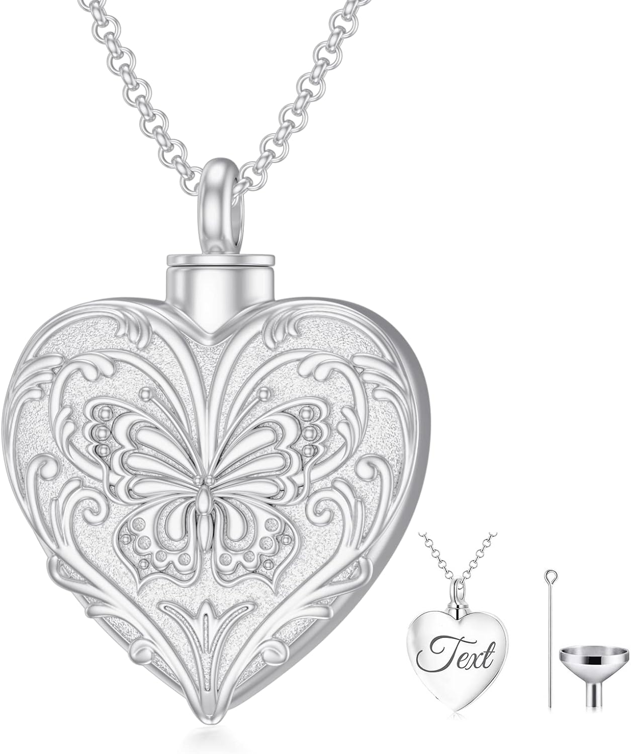 SOULMEET Cremation Jewelry for Ashes, Sterling Silver Urn Necklace for Ashes Women Men, Cherish Memories Cremation Jewelry to Keep Someone Near to You