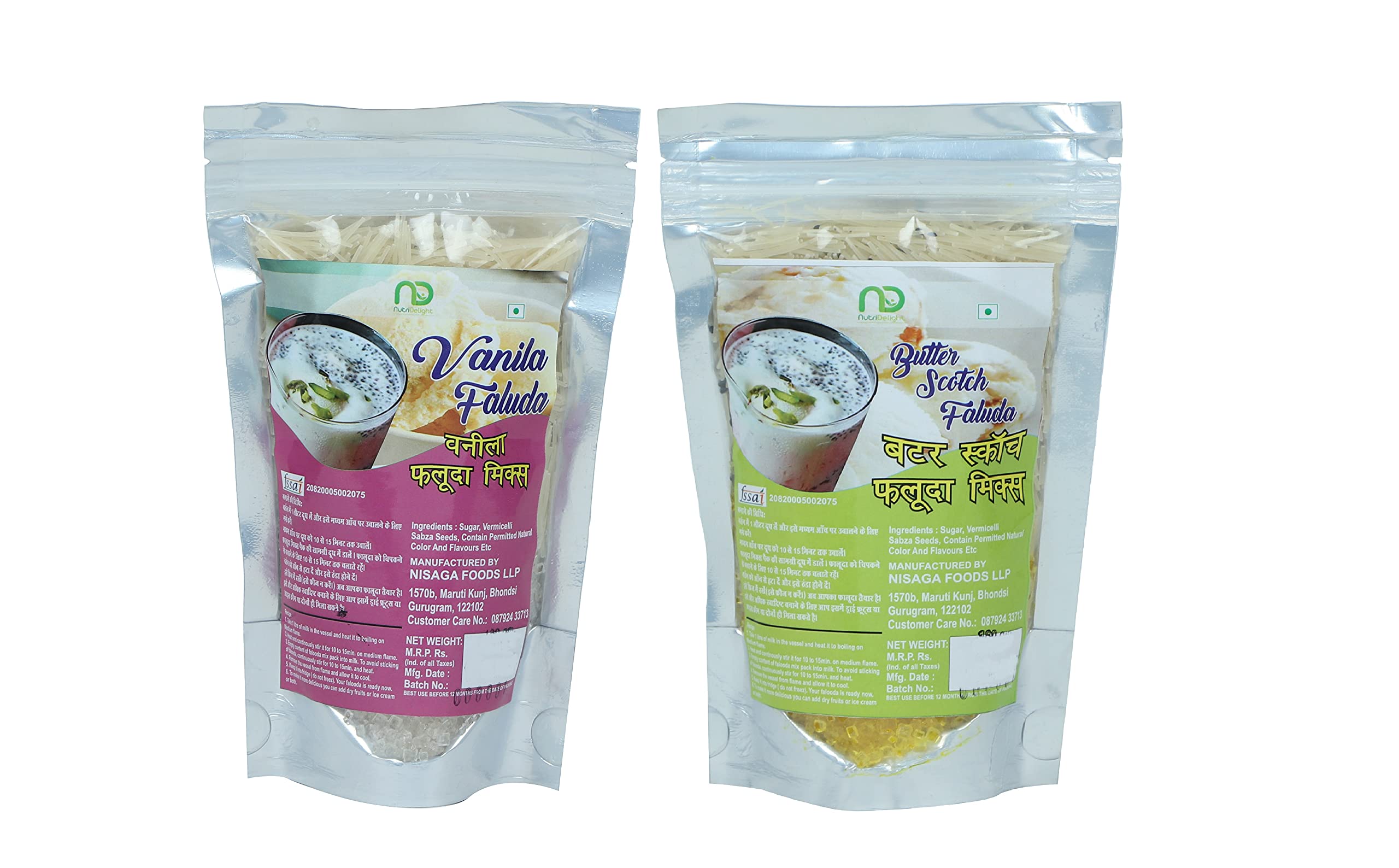 NutriDelight Vanilla & Butterscotch Faluda Mix (Pack of 2), 180gm Each Pack (B09BKQV5YQ) Amazon Price History, Amazon Price Tracker