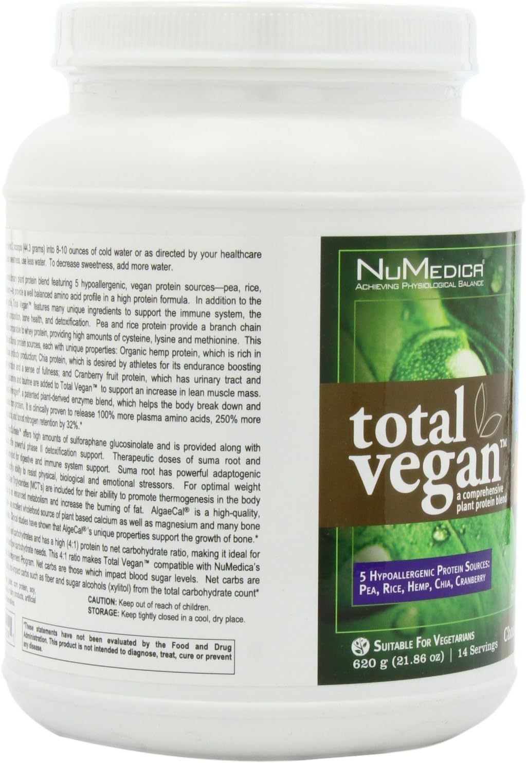 NuMedica - Total Vegan Chocolate Delight 21.86 Ounce - 14 Servings