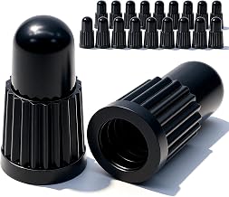 Black Presta Valve Caps (20 Pack) – Dust & Air Stem Covers for MTB, Road Bike, Bicycle – Fits French Valves, Lightweight Plastic Tubeless Tire Valve Caps