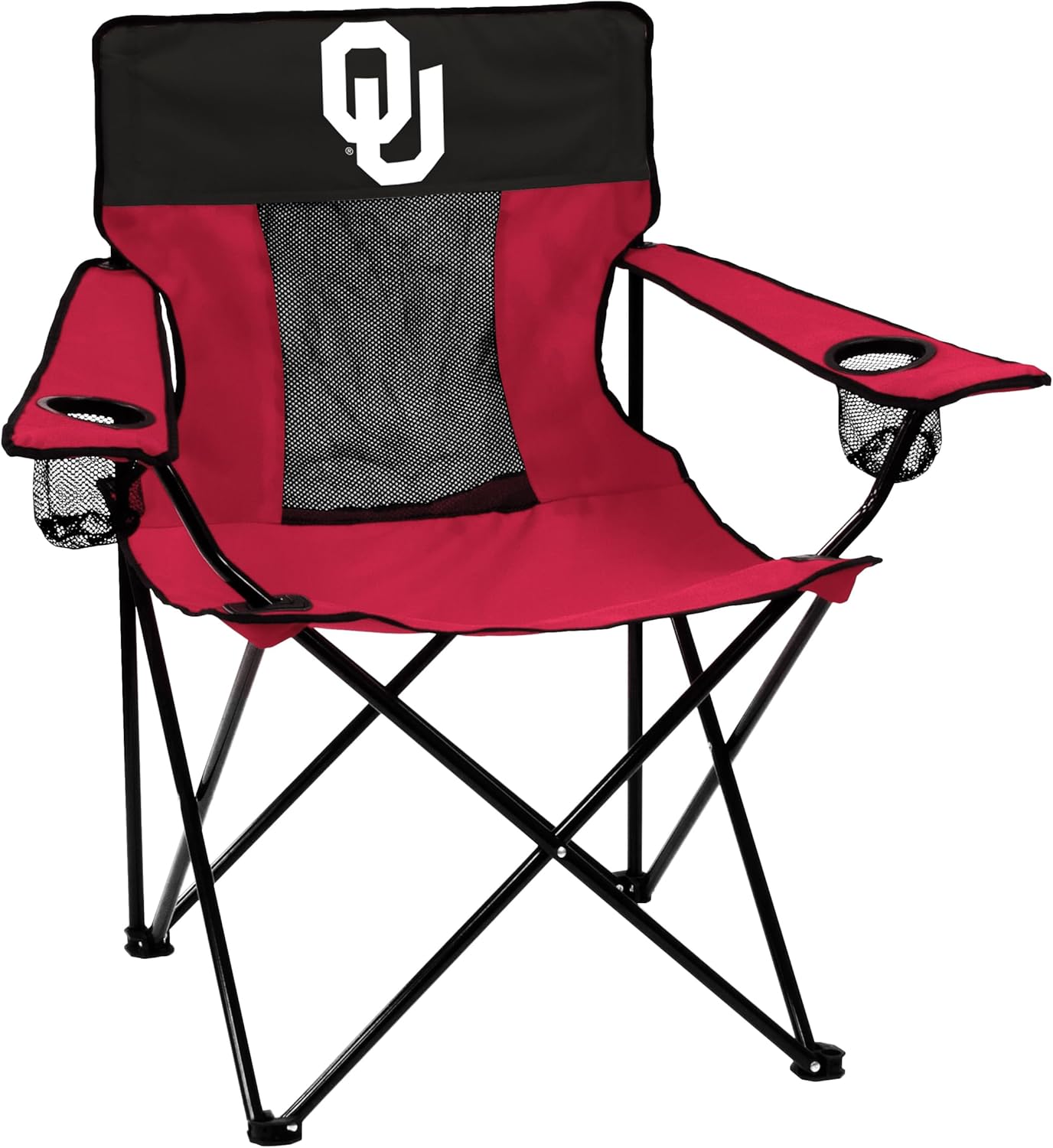 Logo Brands NCAA Michigan Wolverines Elite Chair, Unisex Adult Chair with Two Cup Holder, One Size, Team Color