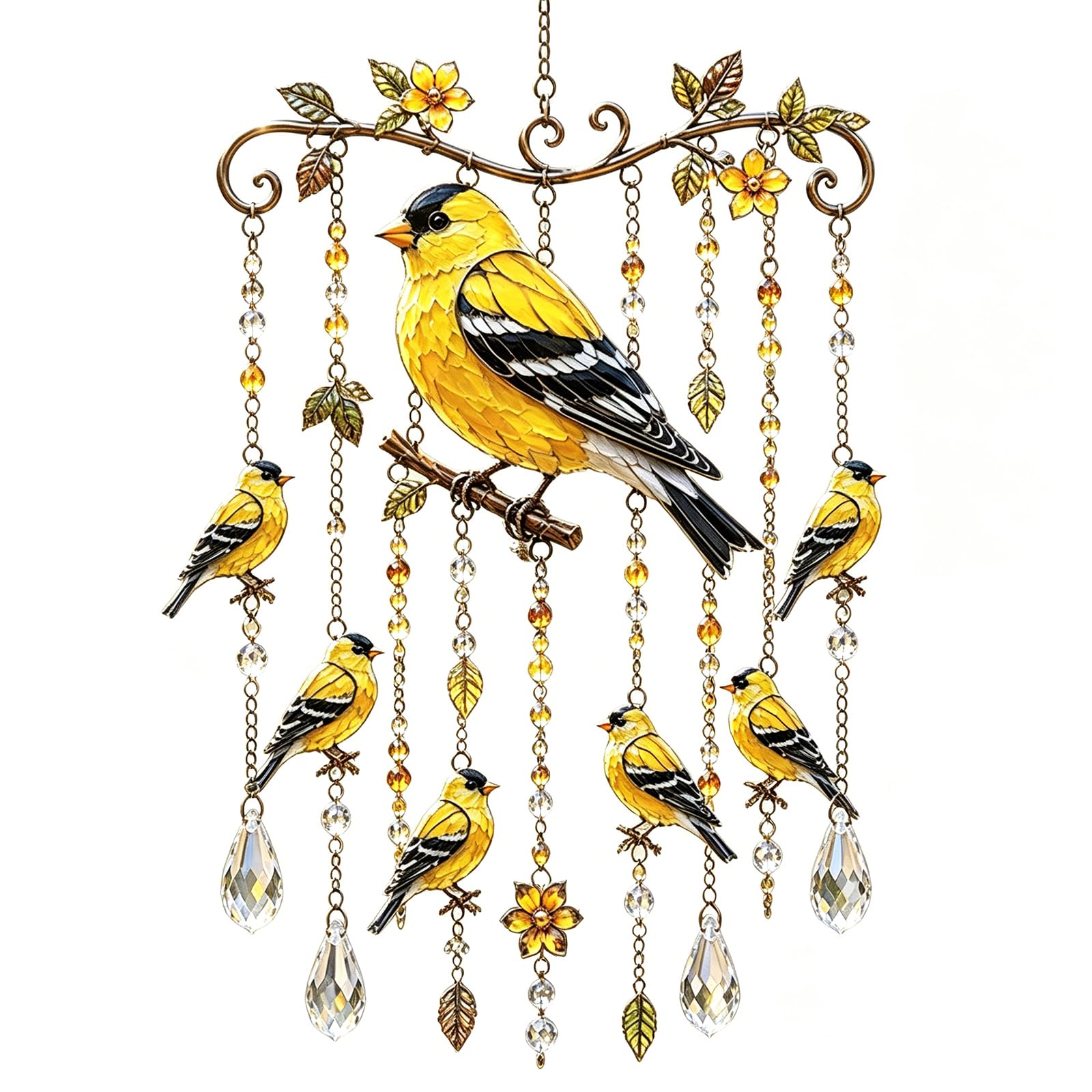 Graceful Hummingbird Wind Chime, Wind Chimes for Outside, Colorful Bird Yard Decorations Outdoor, Memorial Gardening Gift for Women, Mom, Grandma Nature Lovers