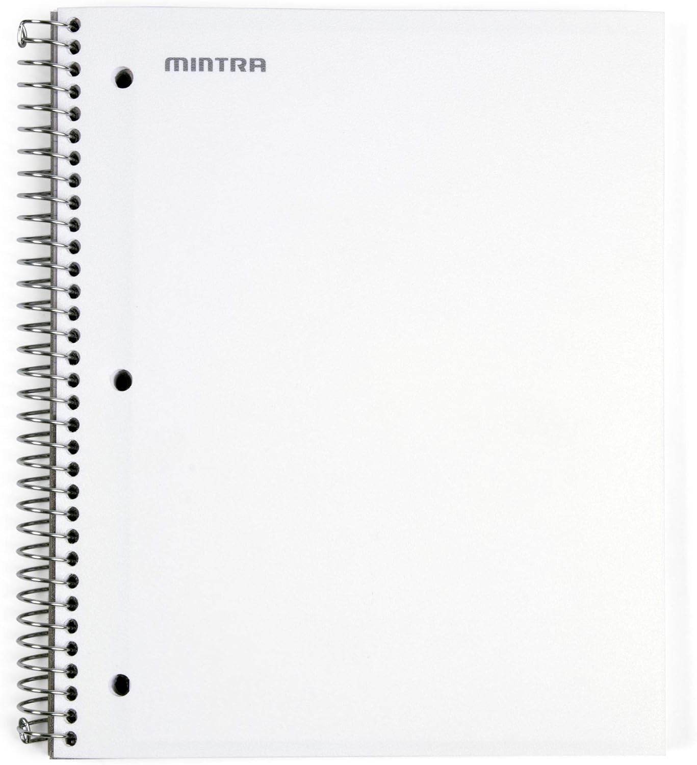 Mintra Office Durable Spiral Notebooks, 3 Subject (White, Wide Ruled 12pk)