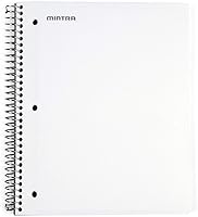 Vista 2 de Mintra Office Cuadernos en espiral duraderos, 3 materias (blanco, rayas anchas, 12 unidades)