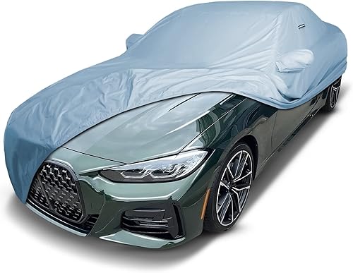 iCarCover Funda de coche personalizada para BMW serie 4 Coupe 2014-2023, convertible impermeable, para todo tipo de clima, lluvia, nieve, UV,