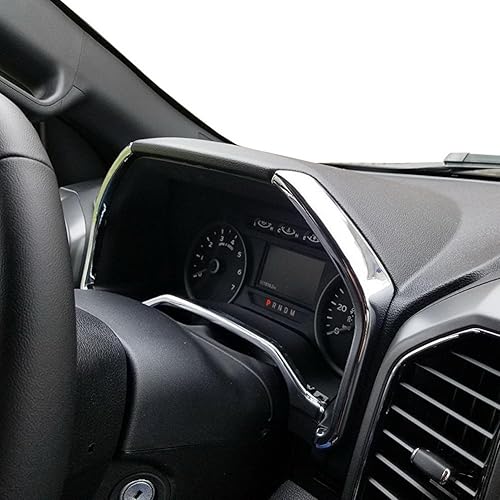 Miniatura 2 de Kit de embellecedores cromados para medidor lateral de tablero para Ford F150 F250 F350 Super Duty 2015 2016 2017 2018 2019 2020