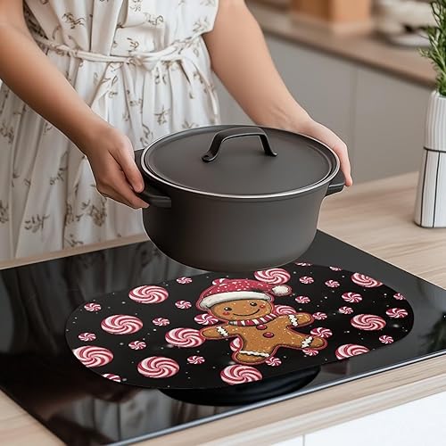 Miniatura 3 de Table Placemats Christmas Table Mats Set of 6 Oval Placemats for Dining Tables Washable Heat Resistant Place Mats for Daily Use 12X18 Inch