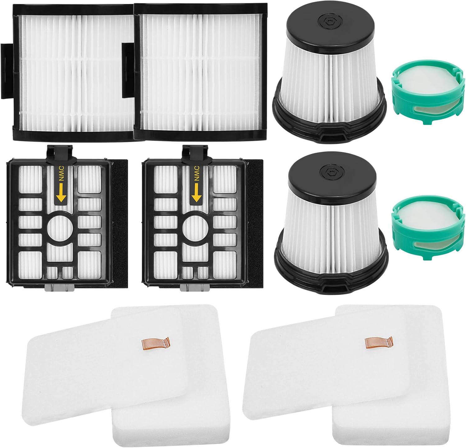 KEEPOW IW3511 IW1111 Filters Replacement Parts for Shark IW3511 Detect Pro Lightweight Cordless Stick Vacuum Cleaner & IW1111 Detect Pro Auto-Empty System Portable Handheld Attachment