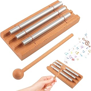 Energy Chime, Chime Klangstab, 3 Ton Klangstab mit Holzschlägel, Chimes Musikinstrument, Perkussions Windspiel Für Frühe Musikausbildung, Gebet, Yoga, Meditation