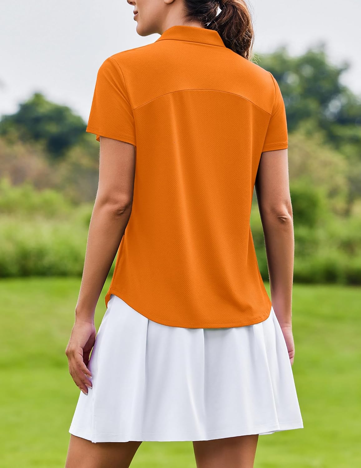 PINSPARK Womens Golf Shirt Short Sleeve UPF 50+ Tennis Polo Shirts 1/4 Zip Up Collared Quick Dry Athletic Pickleball Shirt - Image 3