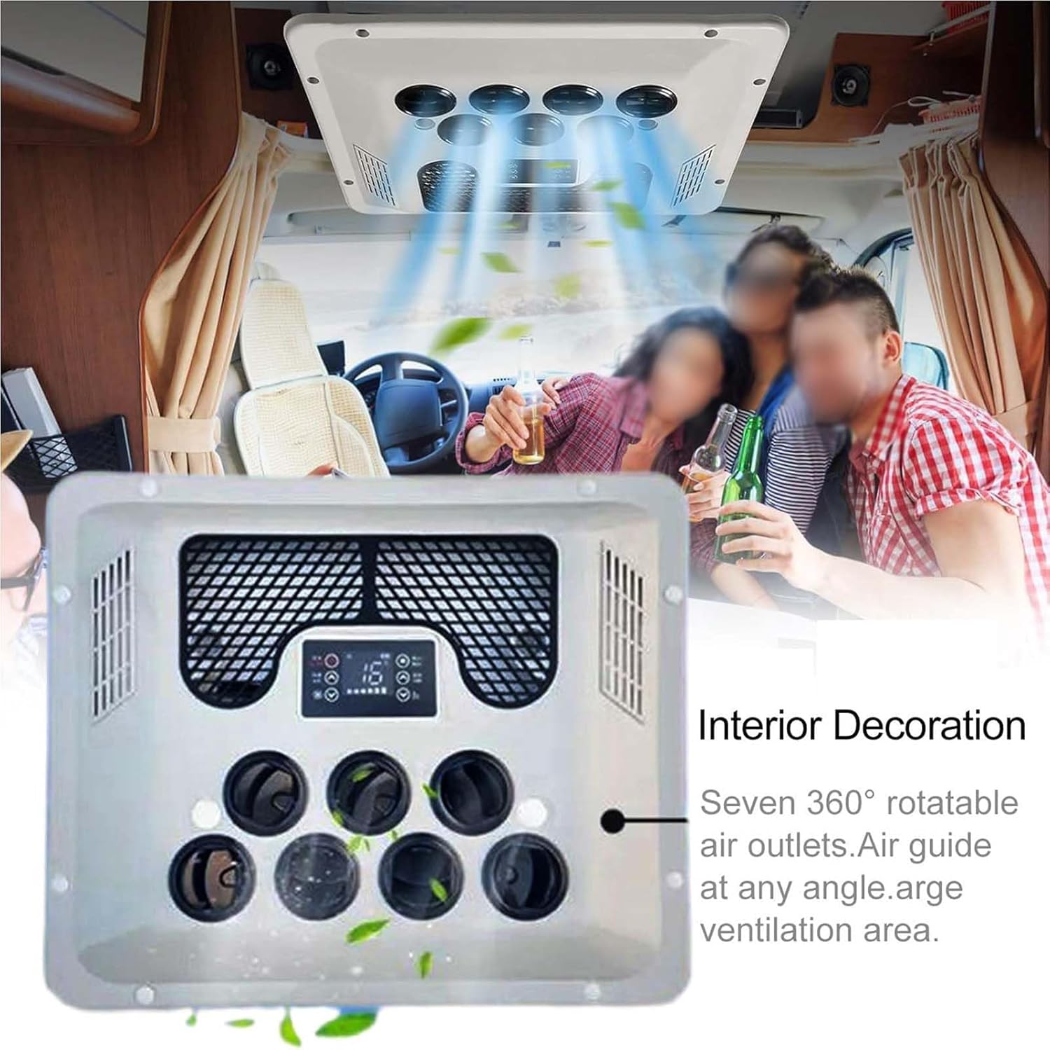 Rv Air Conditioner Car Electric Rv Roof Air Conditioner Portable 12V 24V Dc Air Conditioner in Car Ac Unit Rv Air Conditioner for Heating and Cooling On The Roof Conditio,24V