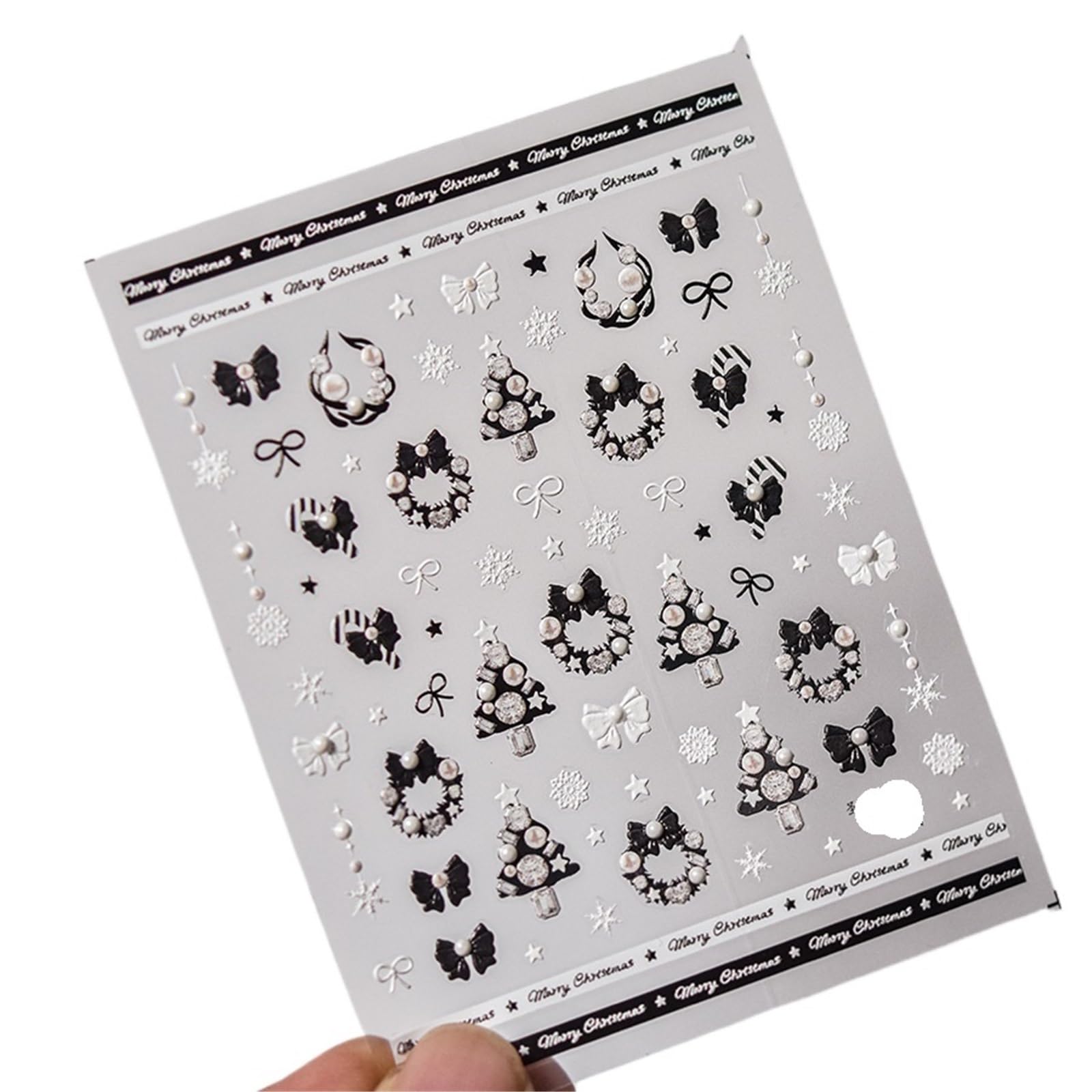 3pc 5D Embossed Nail Art Stickers - 3D Self-Adhesive Decals for Nail Decoration(Color6)