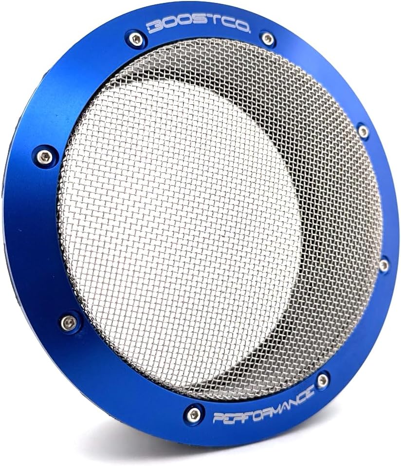4" Turbo Inlet Screen – High Flow Stainless Mesh Filter – Cone Filter Replacement for Tight Bays & Race Builds – Street Version (Blue, 4" Turbo Inlet)