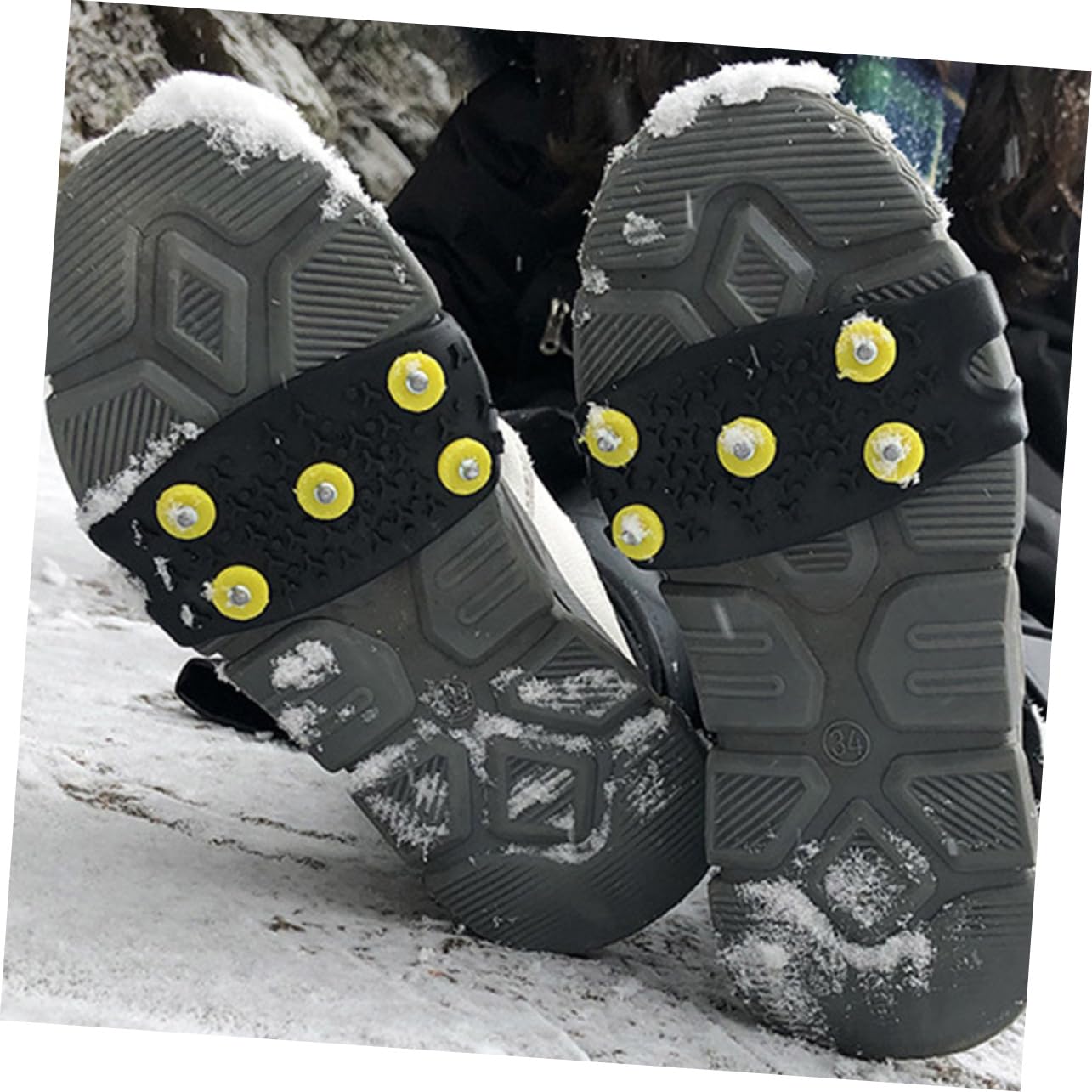 Veemoon Ramponcini Antiscivolo Per Scarpe Ghiaccio Gripper Per Inverno Adatti Diverse Design E Facile Trasportare Per Escursioni E Attività Outdoor