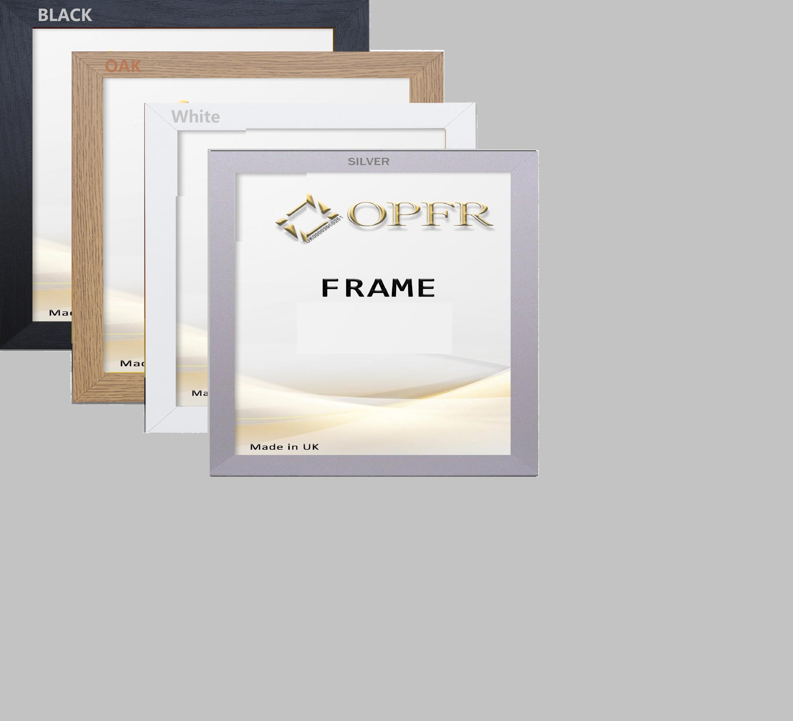 White,Black,Oak,Silver, Photo,Poster,Frame 13x13 Inch (Silver)