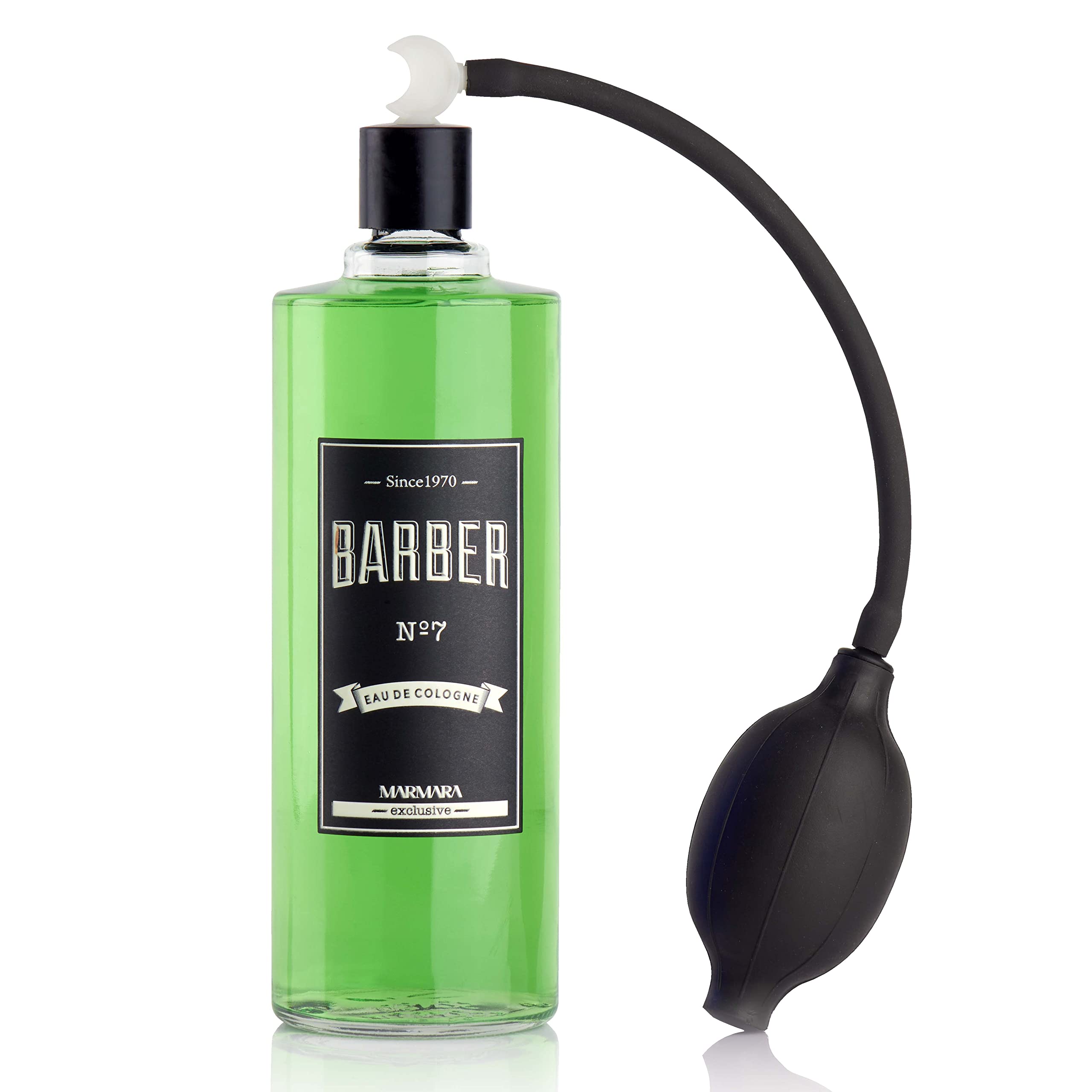 BARBER MARMARA No.7 Eau de Cologne Men Splash in un flacone di vetro 1x 500ml - After Shave Men - Acqua Profumata - Rinfresca e rinfresca - Scented Men - Disinfettante alcol 70°