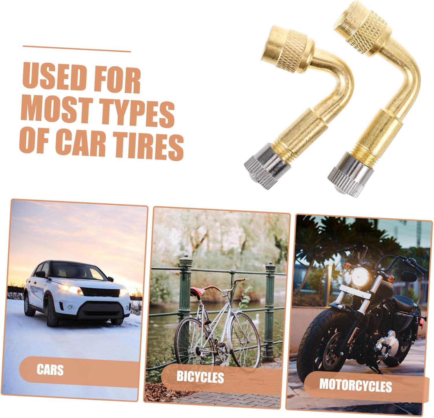 2pcs Tire Valve Extender Valve Stem Extension Rod Compatible with Electric Scooters Unicycles More Effortless Tire Inflation Accessory