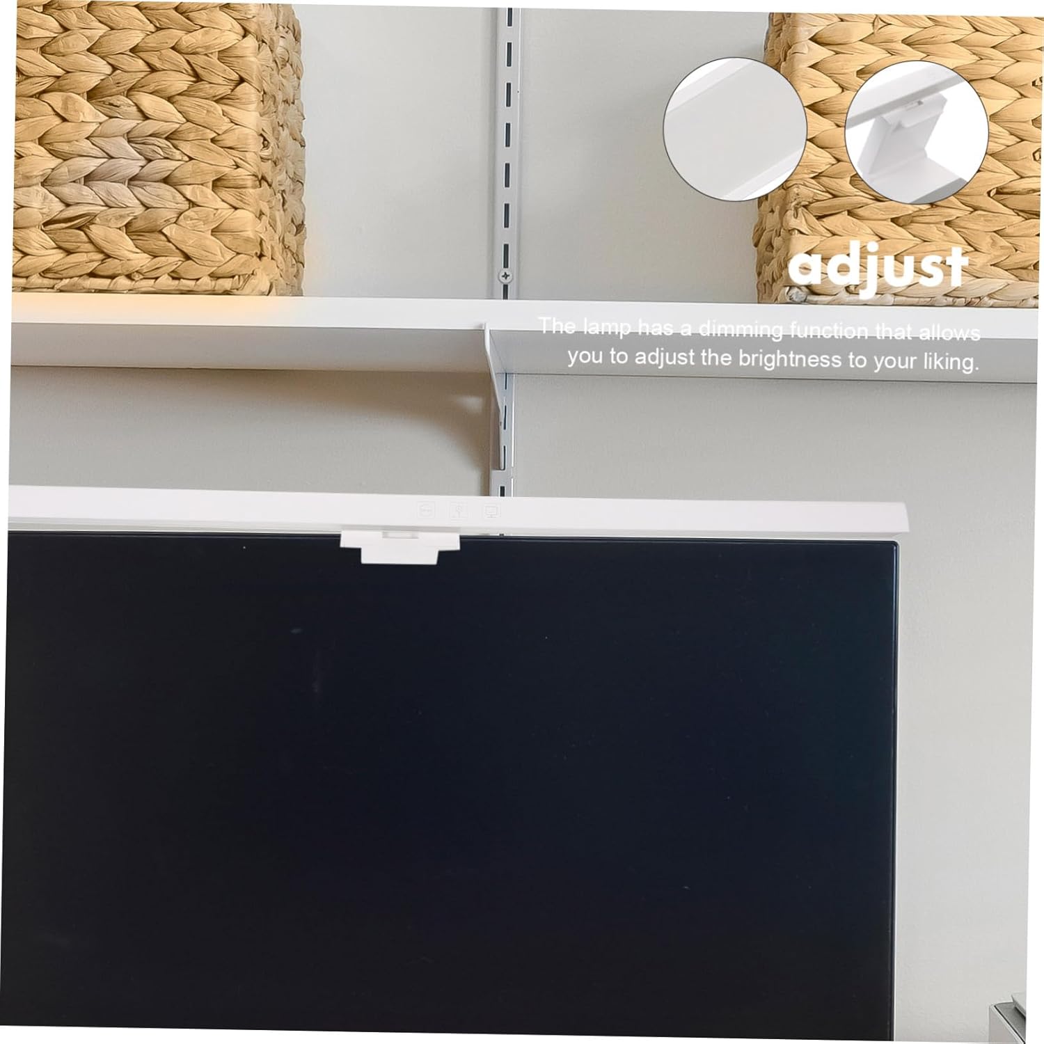 lamp Monitor Monitor Light Computer Desk lamp White Clip Adjustable Light Aluminum Alloy Plastic Screen Lamp Bar Monitor Lamp Bar Light Hanging lamp Light bar Screen Big Clip lamp