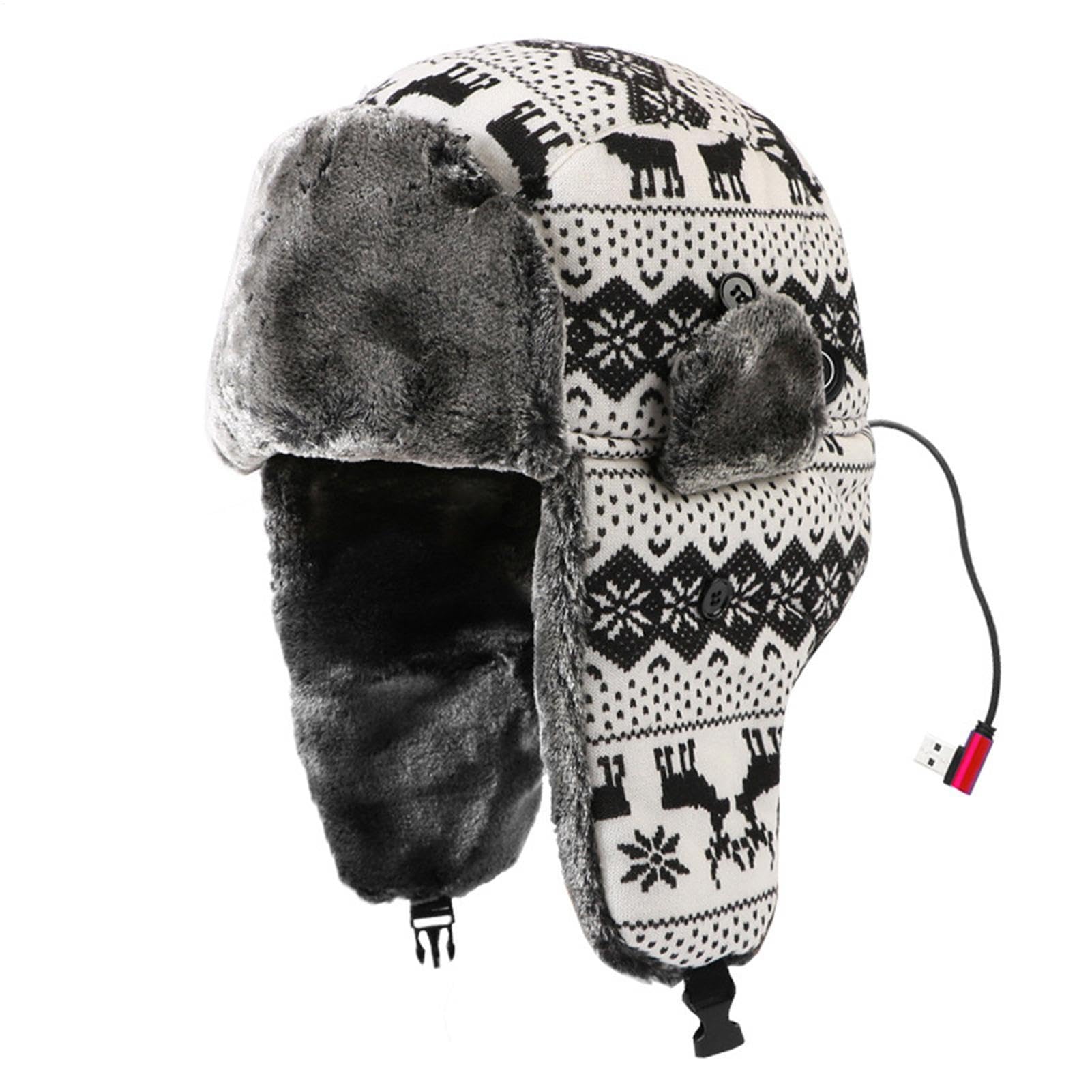 Generisch Uschanka - Gorro de peluche con tres niveles | Calentado Gorra Trapper Para Los Fríos Días De Invierno Él Hombres Mujeres Adultos Para Ciclismo Caminar Viajes Y