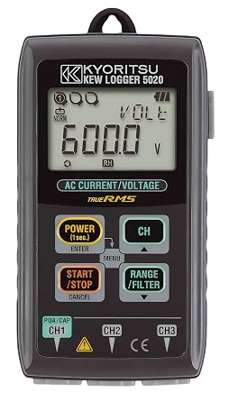 Japan Quality KYORITSU Logger KEW 5010 5020 3 Channel inputs simultaneous Record The Leakage Current and Load Current Check The Leakage Current and Monitor The Load Current5020
