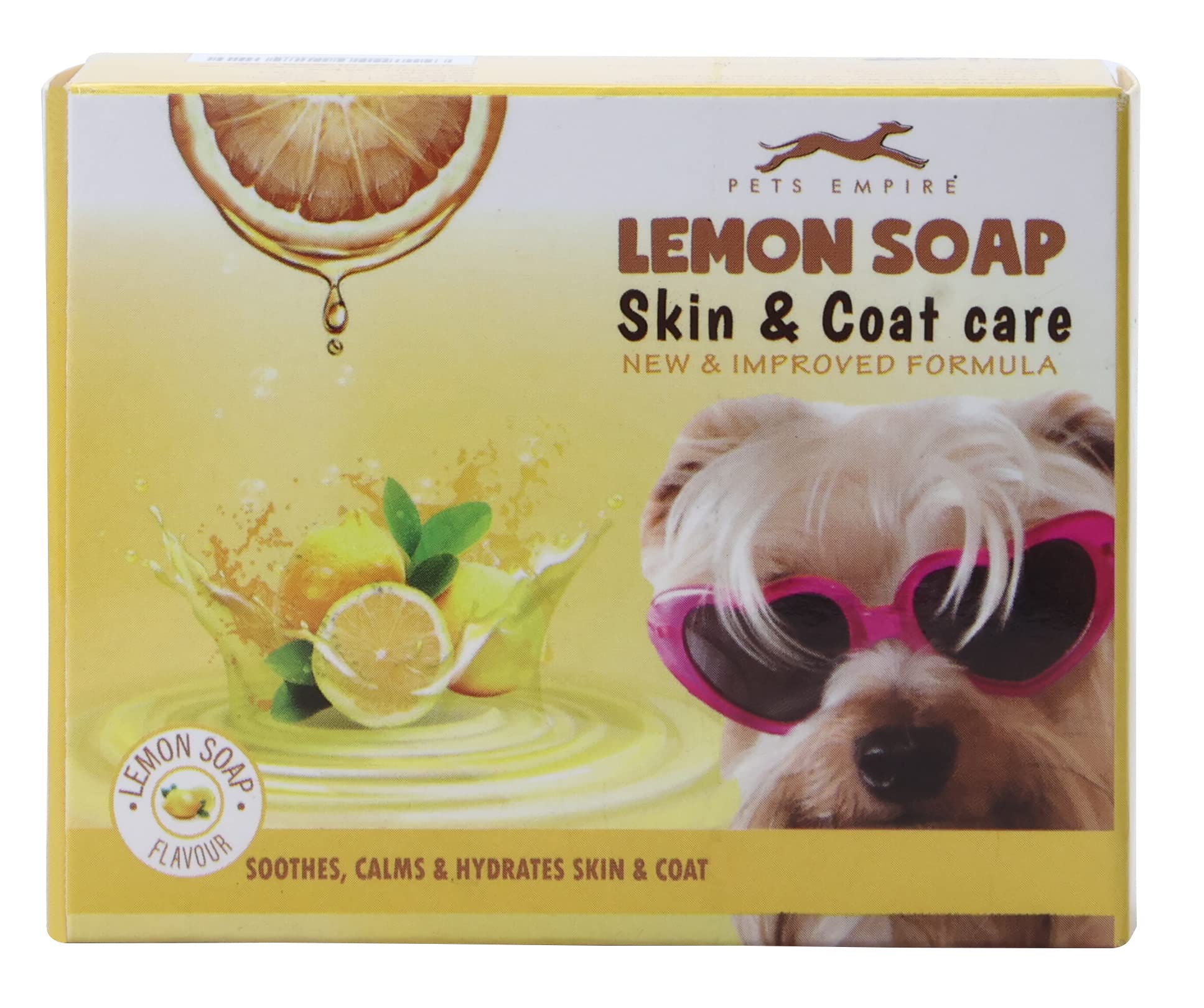PETS EMPIRE Natural Handmade Dog Soap, 100 g (Pack of 3) - Gentle & Nourishing Lemon Pet Soap Bar for Healthy Skin & Coat | Antibacterial & Fur Brightening Dog Grooming Organic Soaps for All Breeds (B09RV97Q8V) Amazon Price History, Amazon Price Tracker