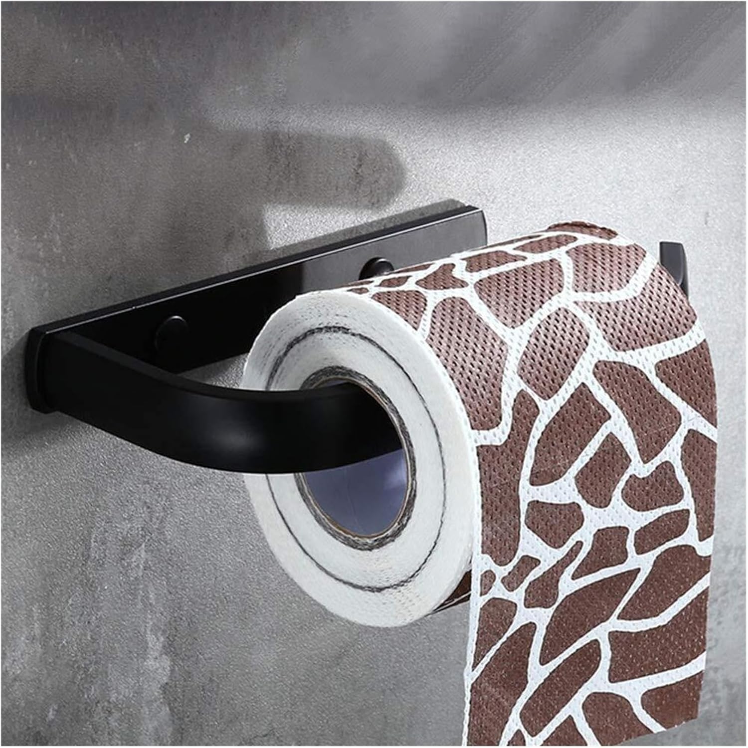 Toilet Paper Holder Paper Holder Black Wall Mounted Tissue Rack Stainless Steel Towel Storage Shelf Roll Tissue Roll