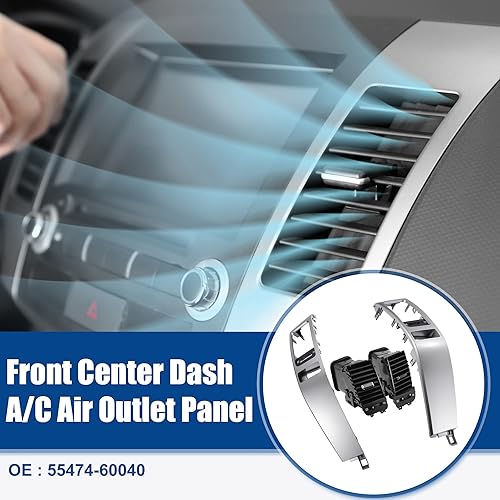 Miniatura 2 de ACROPIX Panel de ventilación de automóvil para tablero central delantero de salida de aire acondicionado para Toyota Land Cruiser Prado 2002-2009,