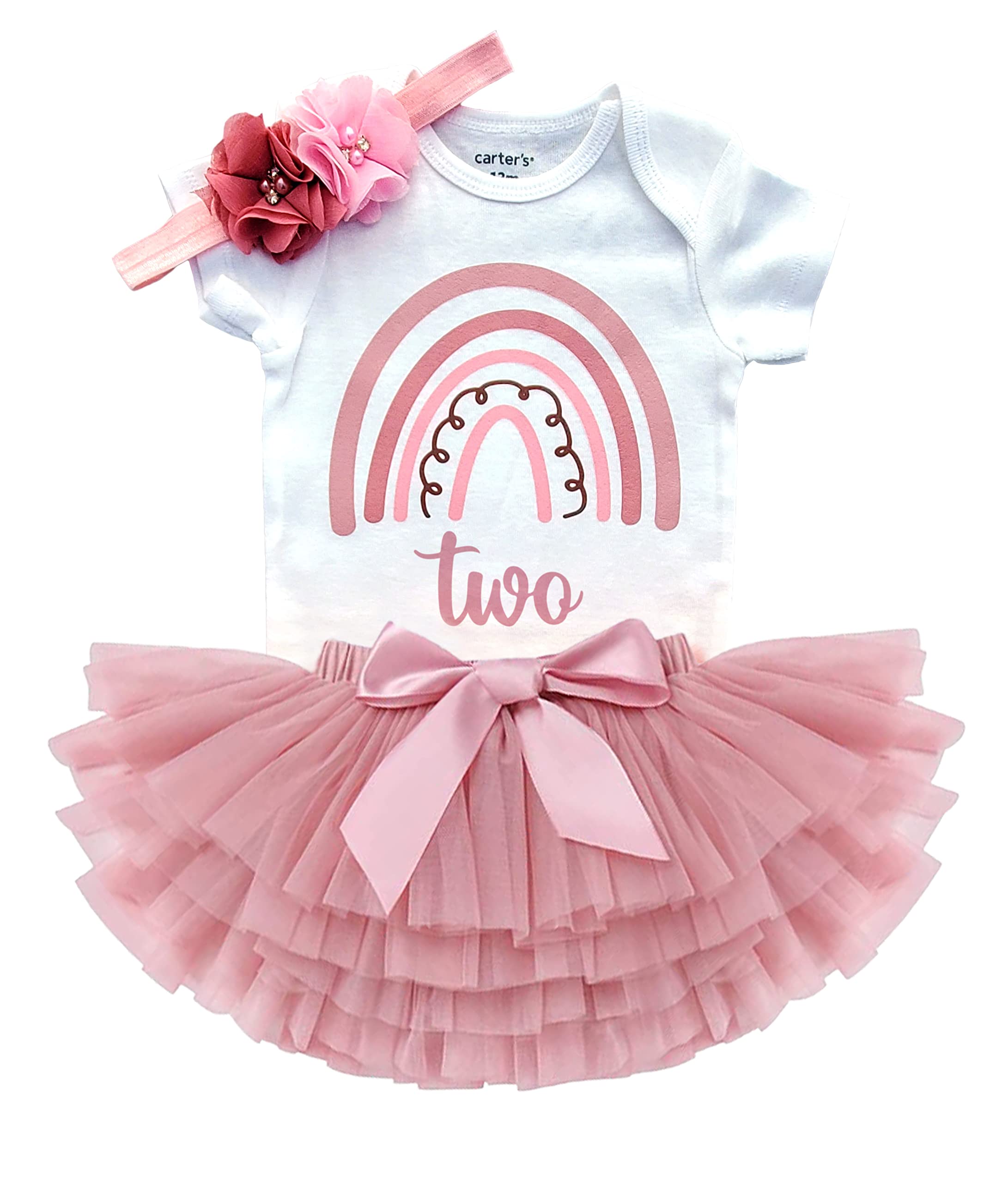 Luke and Lulu2nd Birthday Outfit Baby Girl Tutu Dress Set - Baby Shark Birthday Shirt + Headband + Tutu