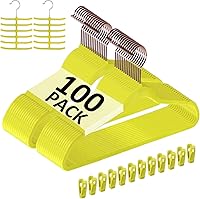 Vista 14 de VECELO Perchas de terciopelo de alta calidad resistentes (paquete de 60), antideslizantes y ahorran espacio con 8 clips para los dedos y soporte
