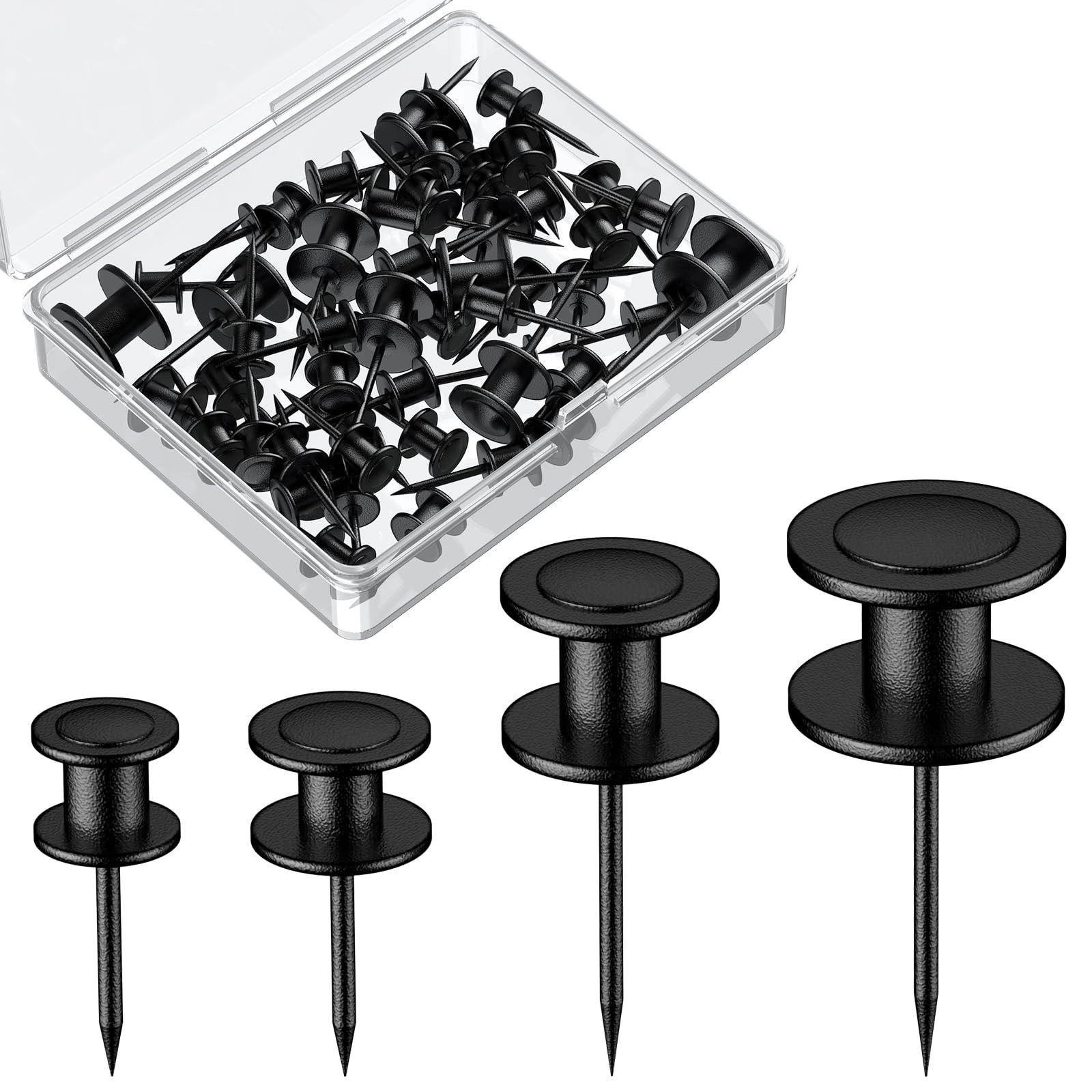 Uniclife 40 Pcs Picture Hangers Nails, Thumb Tacks, Double Headed Picture Hangers