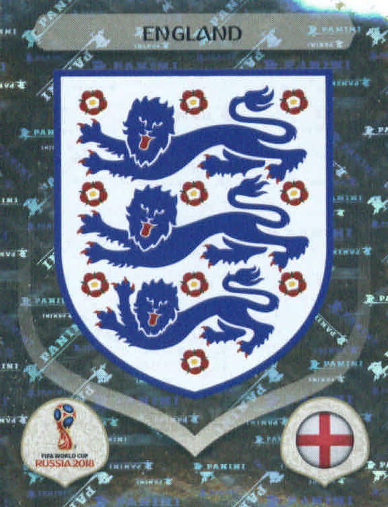 2018 Panini World Cup Stickers Russia #572 Team Logo England Foil Soccer Sticker