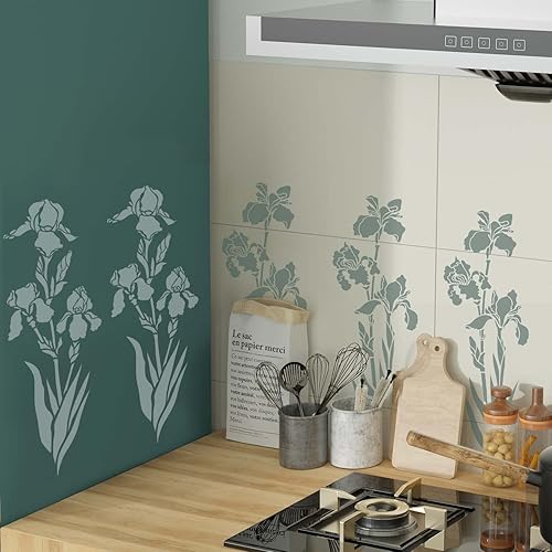 Vista 13 de GSS Designs - Plantillas grandes de flores de magnolia de 12 x 16 pulgadas, plantillas de flores de magnolia para pintar sobre lienzo de madera