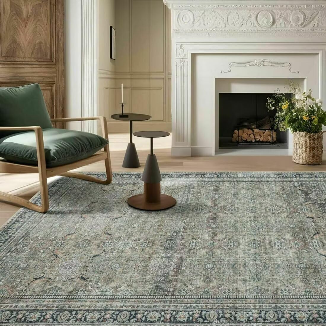 Tapis de salon résistant à l'usure style minimaliste 90X200CM