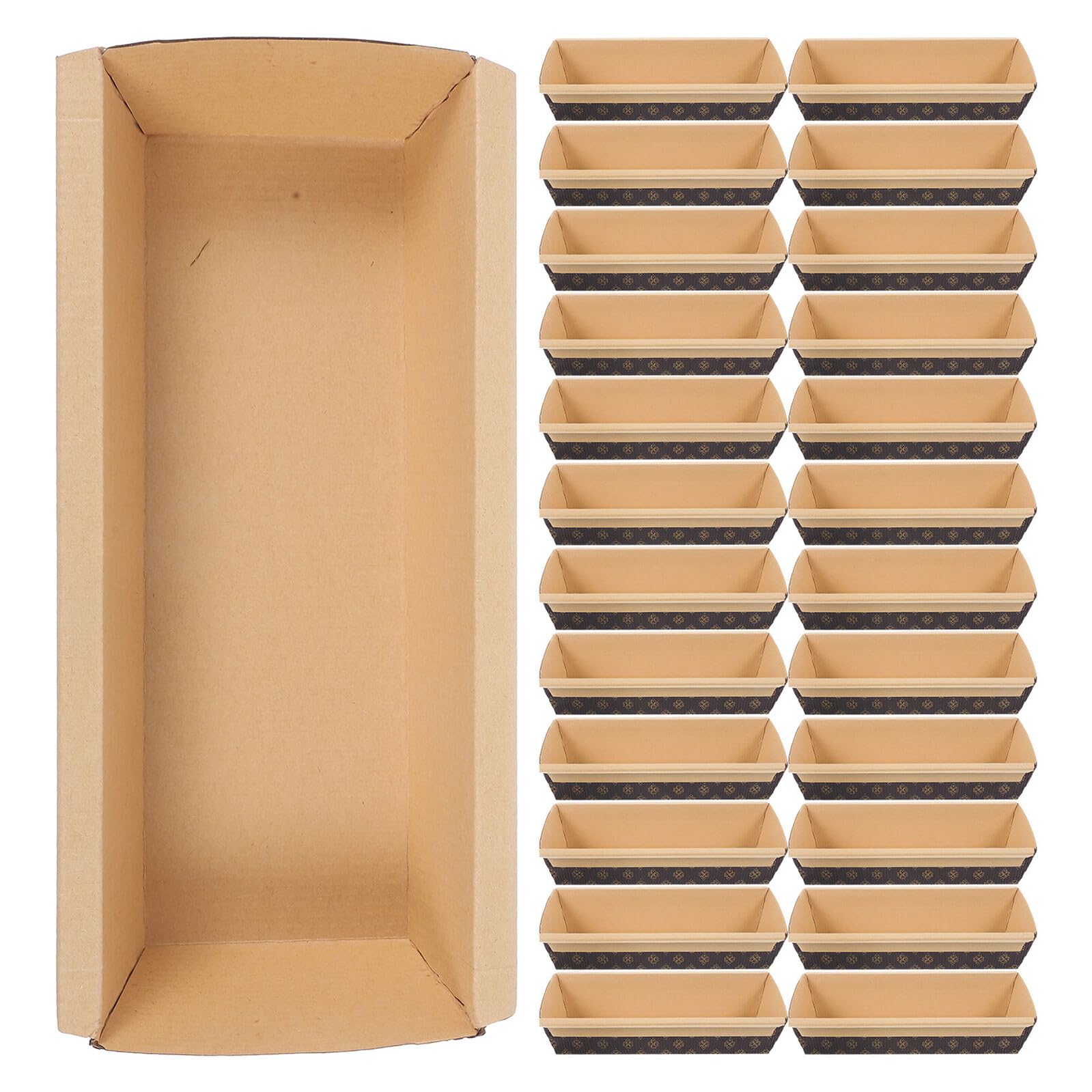 Moldes de Papel para Hornear Pan Rectangulares 200X65X45Mm Antiadherentes y Resistentes Grasa Aptos para Horno Microondas y Congelador Pack de 50 Unidades Desechables para