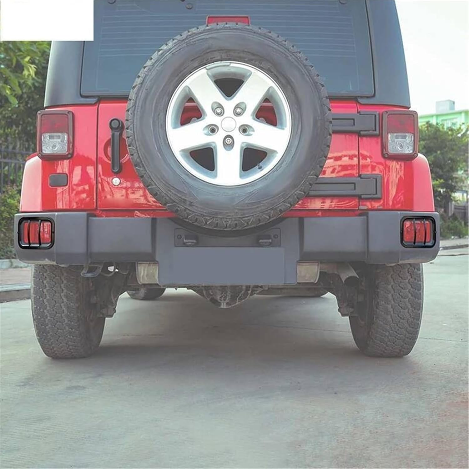 Rear Fog Lamp Protector Cover Light Taillight Metal Decoration Compatible For Jeep Wrangler JK 2007-2017 Exterior Accessories