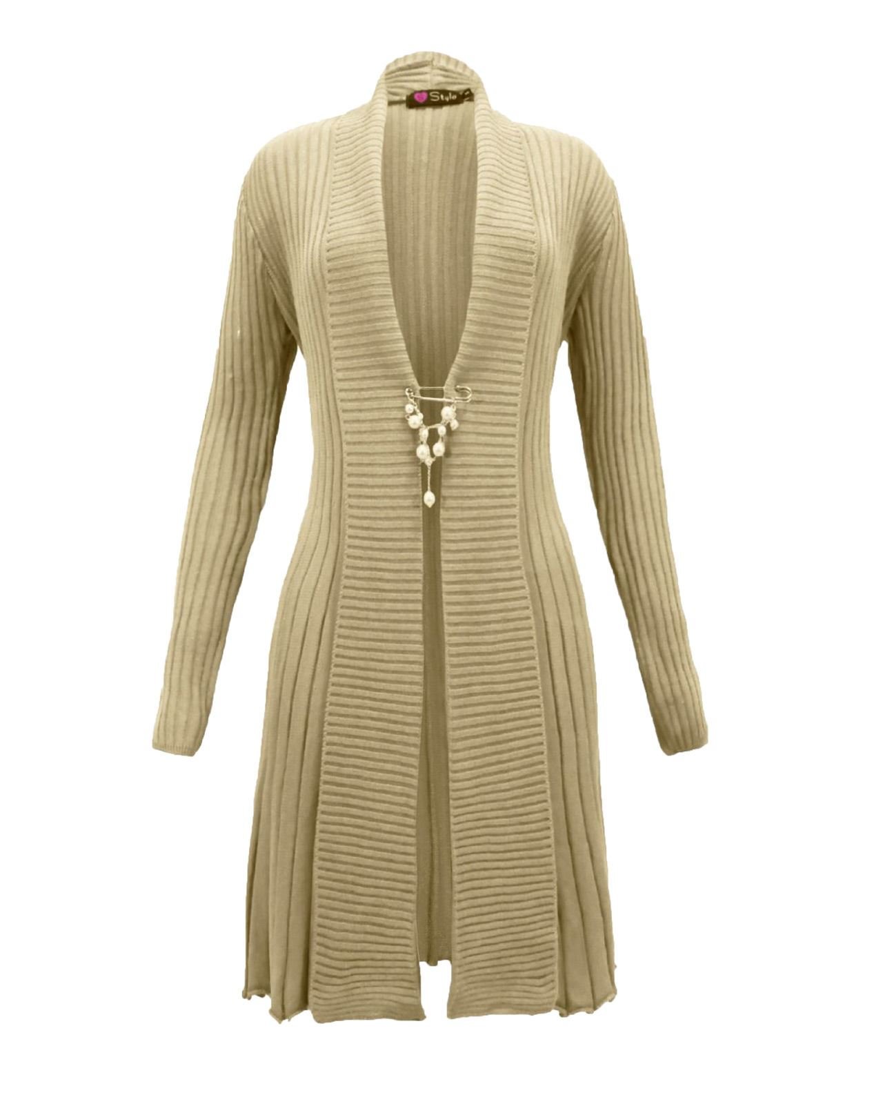 Top Vendor Women's Stone Knitted Boyfriend Crochet Cardigan Waterfall Brooch Dress Top 8-14[,12]