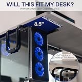 VIVO Heavy Duty Adjustable Under-Desk PC Mount, Computer CPU Holder with Secure Locking, Supports up to 30kg, Black, MOUNT-PC04B - 5