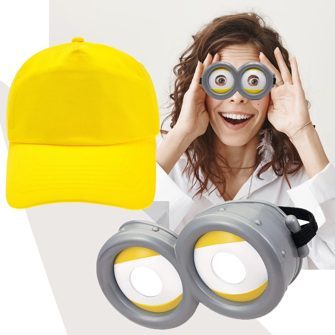 4sold Spersonalizowane gogle Minionków, kostium Despicable Me, Yellow2, jeden rozmiar