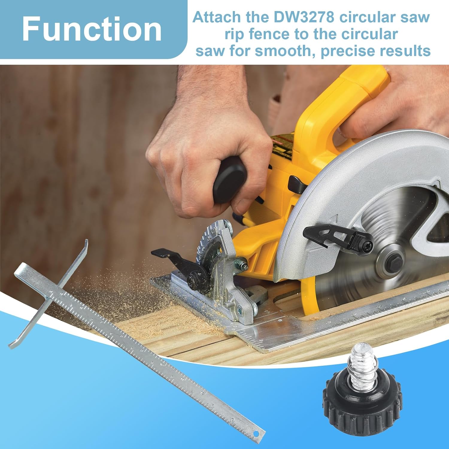DW3278 Circular Saw Guide Replacement for Dewalt Rip Fence, Rip Cut Circular Saws Guide Fits for Dewalt Circular Saw Model DCS575, DCS570, DCS535, DWE575 and DWS577